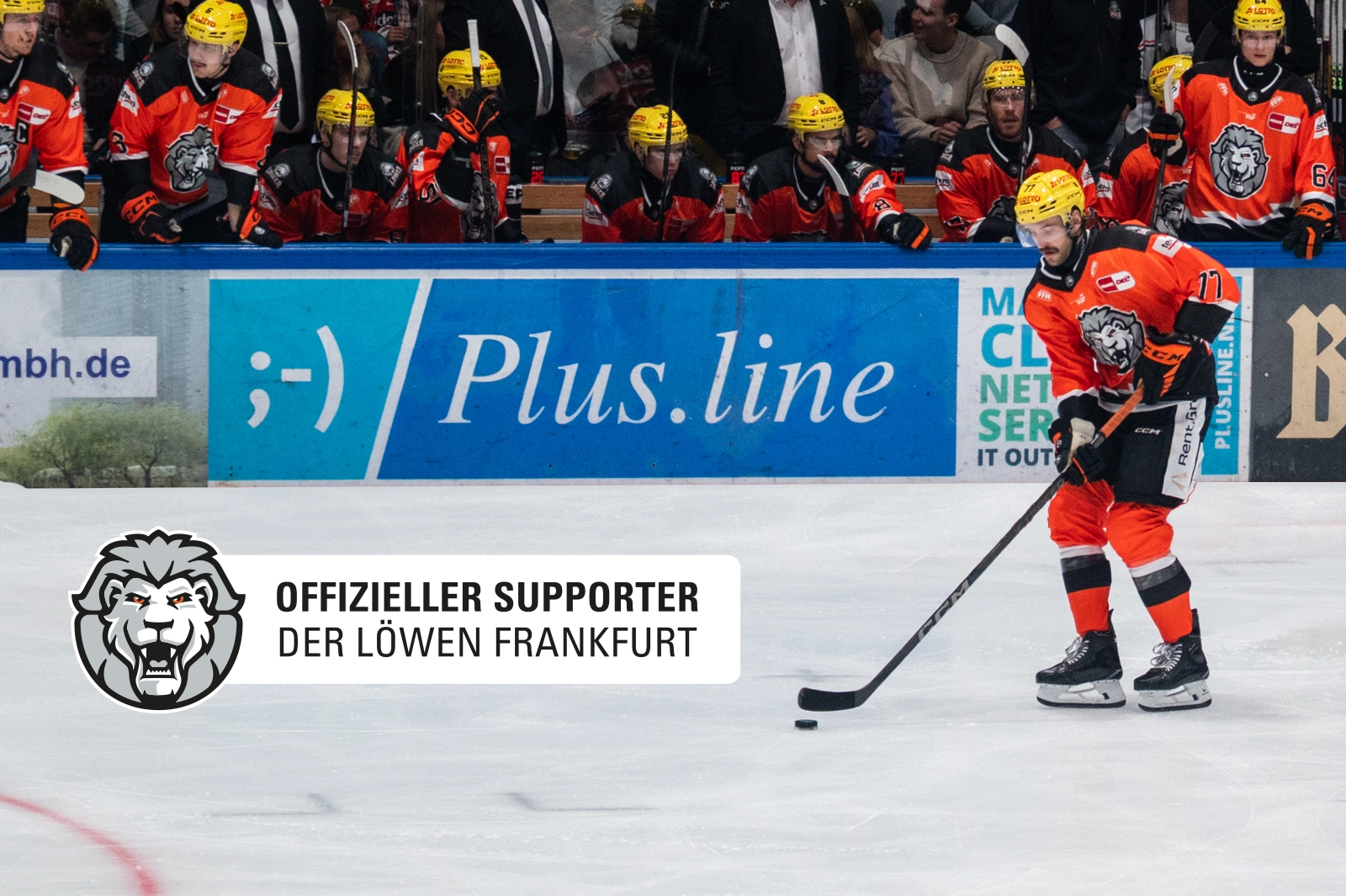 Plus.line als offizieller Löwen Frankfurt Sponsor